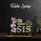 Engraved Rakhi Day frame|Rakhi Day Special gift|gift for sister|LED Photo Frame for Rakhi|queen sis lamp - BBD GIFTS